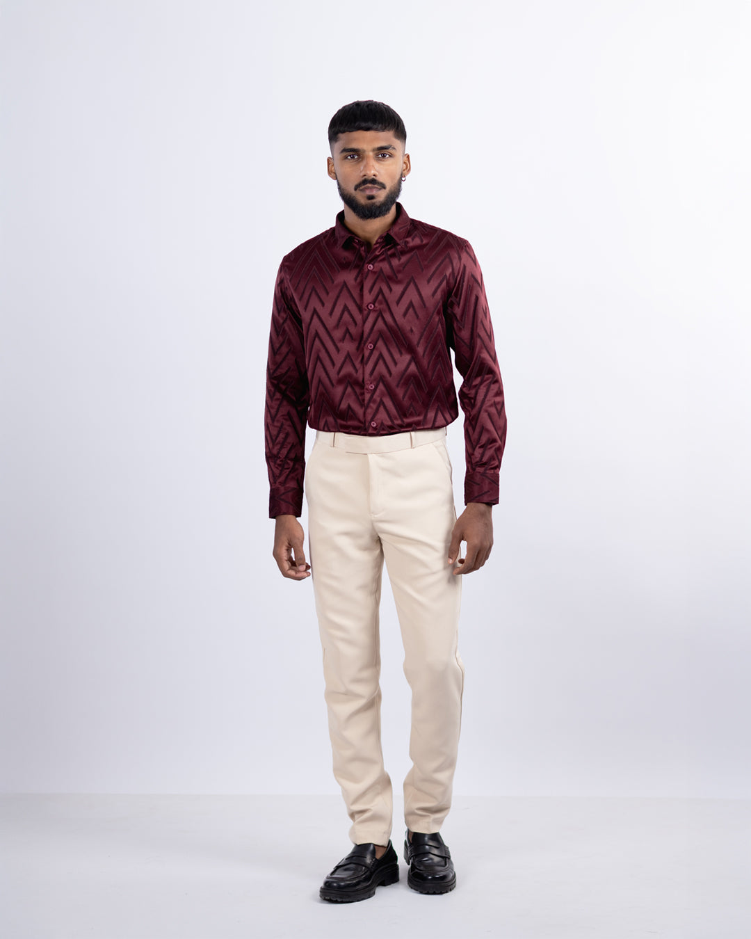 DESIGNER SHIRT ARROW | MAROON