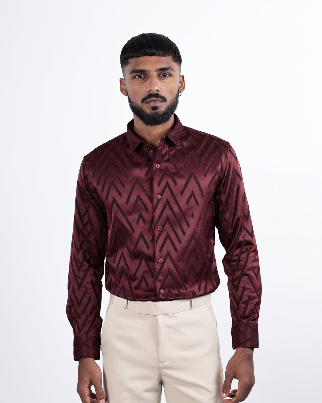 DESIGNER SHIRT ARROW | MAROON