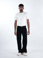 STRAIGHT FIT DENIMS | BLACK
