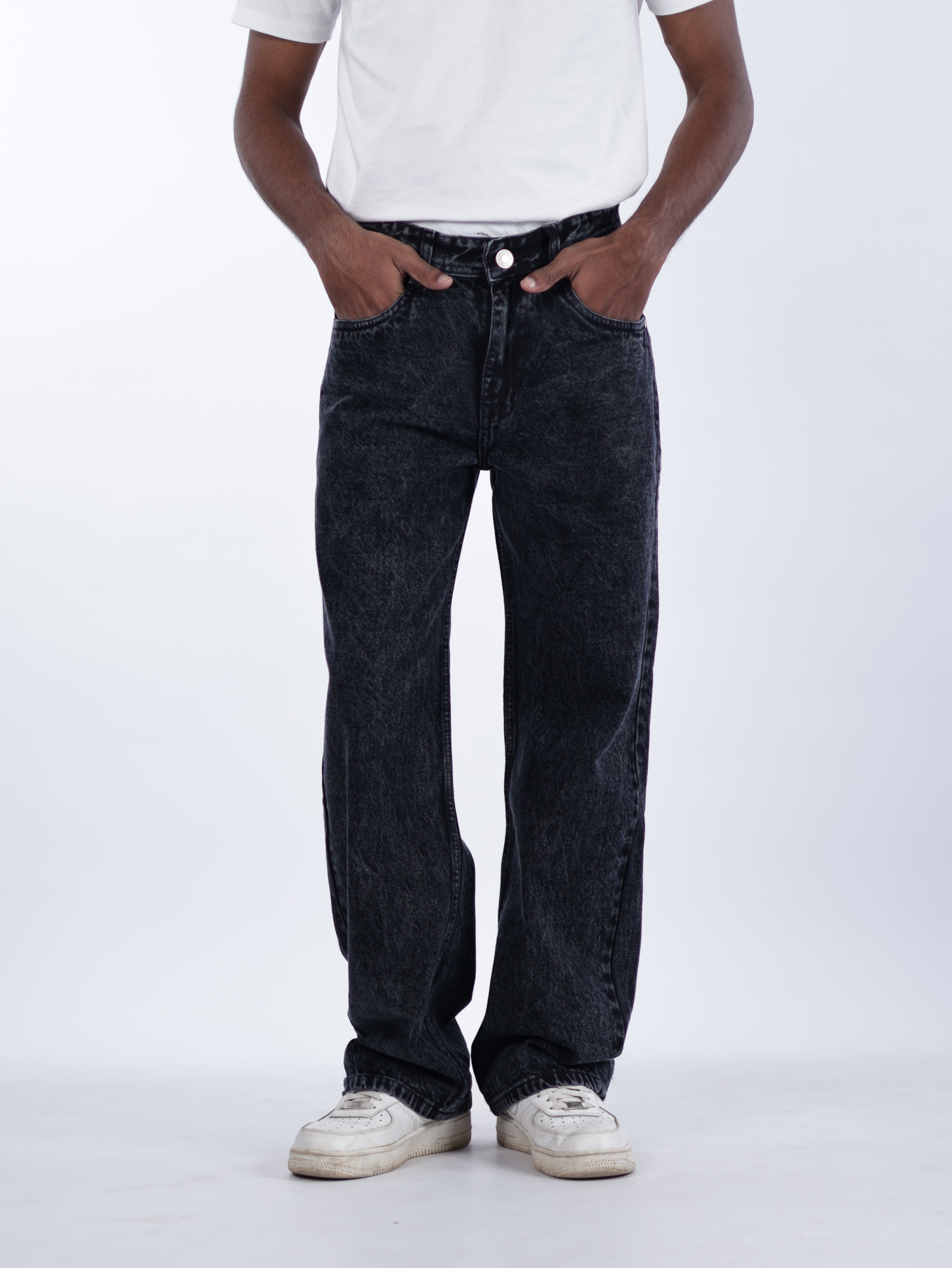 STRAIGHT FIT DENIMS | CHARCOAL