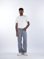 STRAIGHT FIT DENIMS | GREY