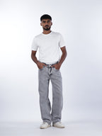 STRAIGHT FIT DENIMS | CHARCOAL GREY