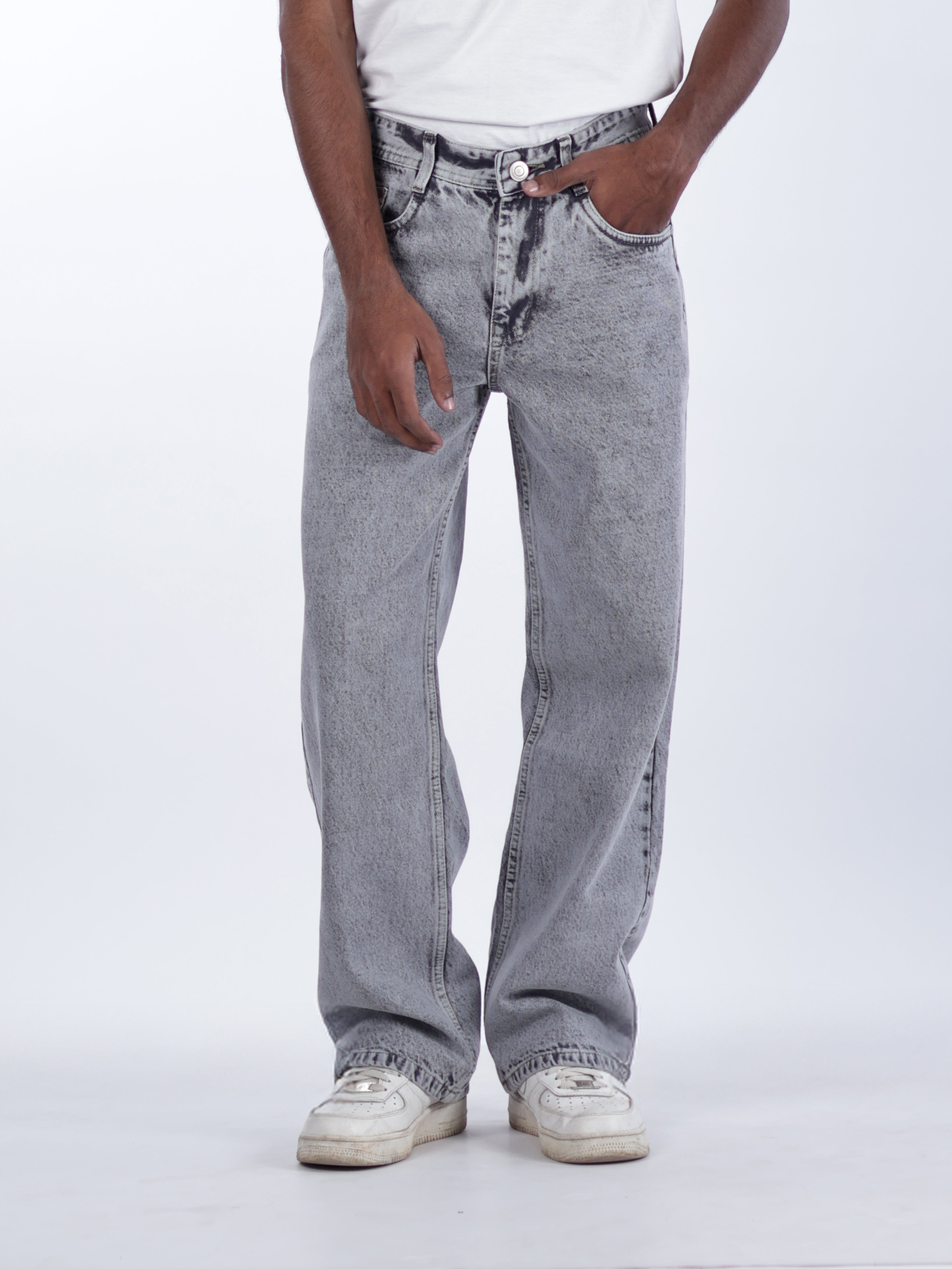 STRAIGHT FIT DENIMS | CHARCOAL GREY