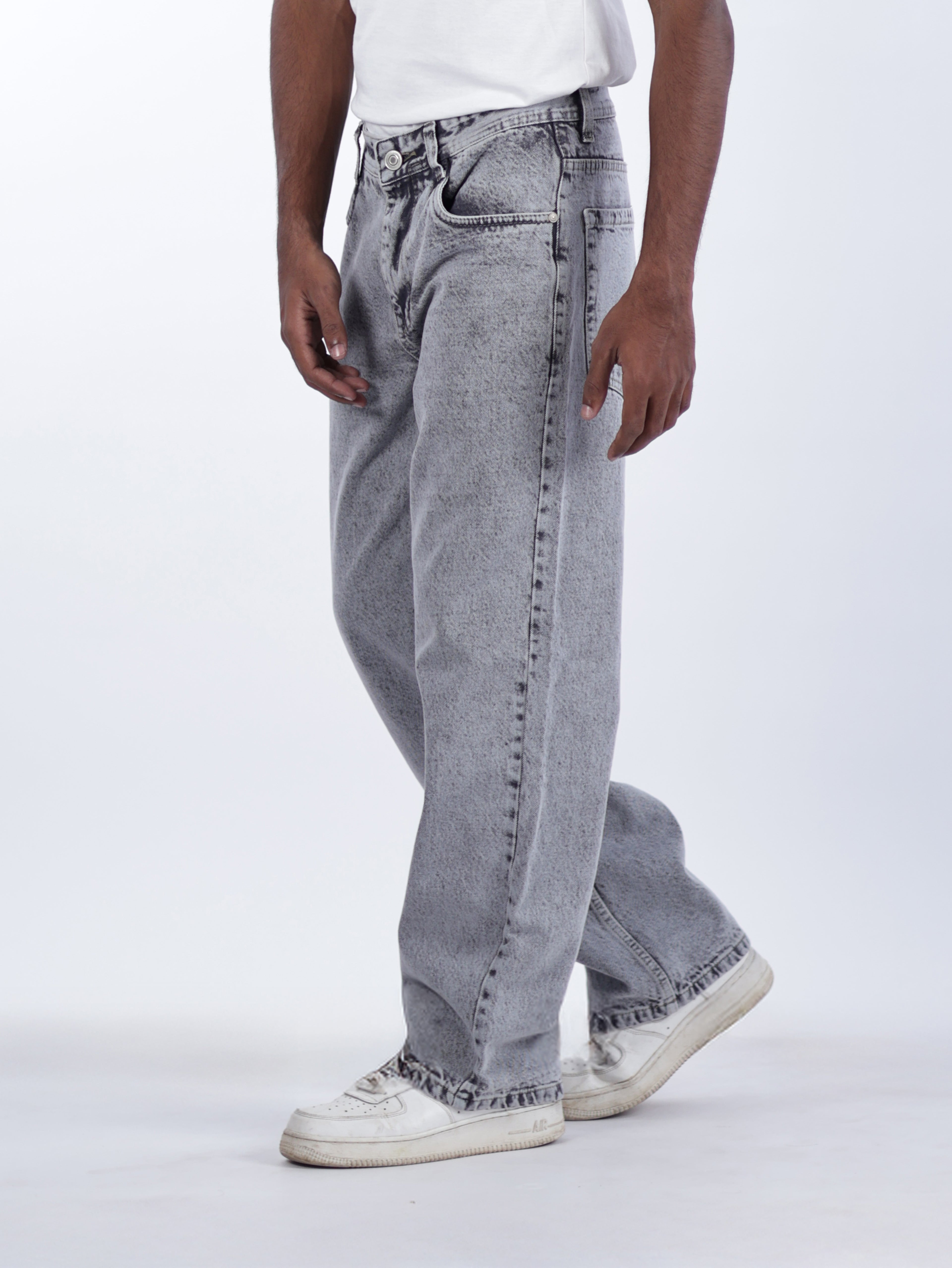 STRAIGHT FIT DENIMS | CHARCOAL GREY