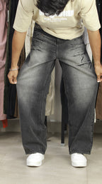 VINTAGE WASH BAGGY DENIM | BLACK