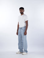 STRAIGHT FIT DENIMS | ICE BLUE