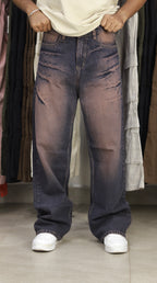 VINTAGE WASH BAGGY DENIM | ROSE GOLD