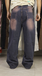 VINTAGE WASH BAGGY DENIM | ROSE GOLD