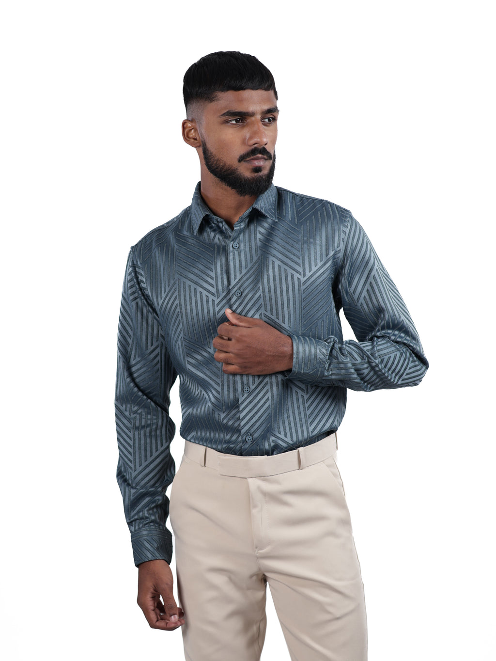 DESIGNER SHIRT STRIPES | BLUE