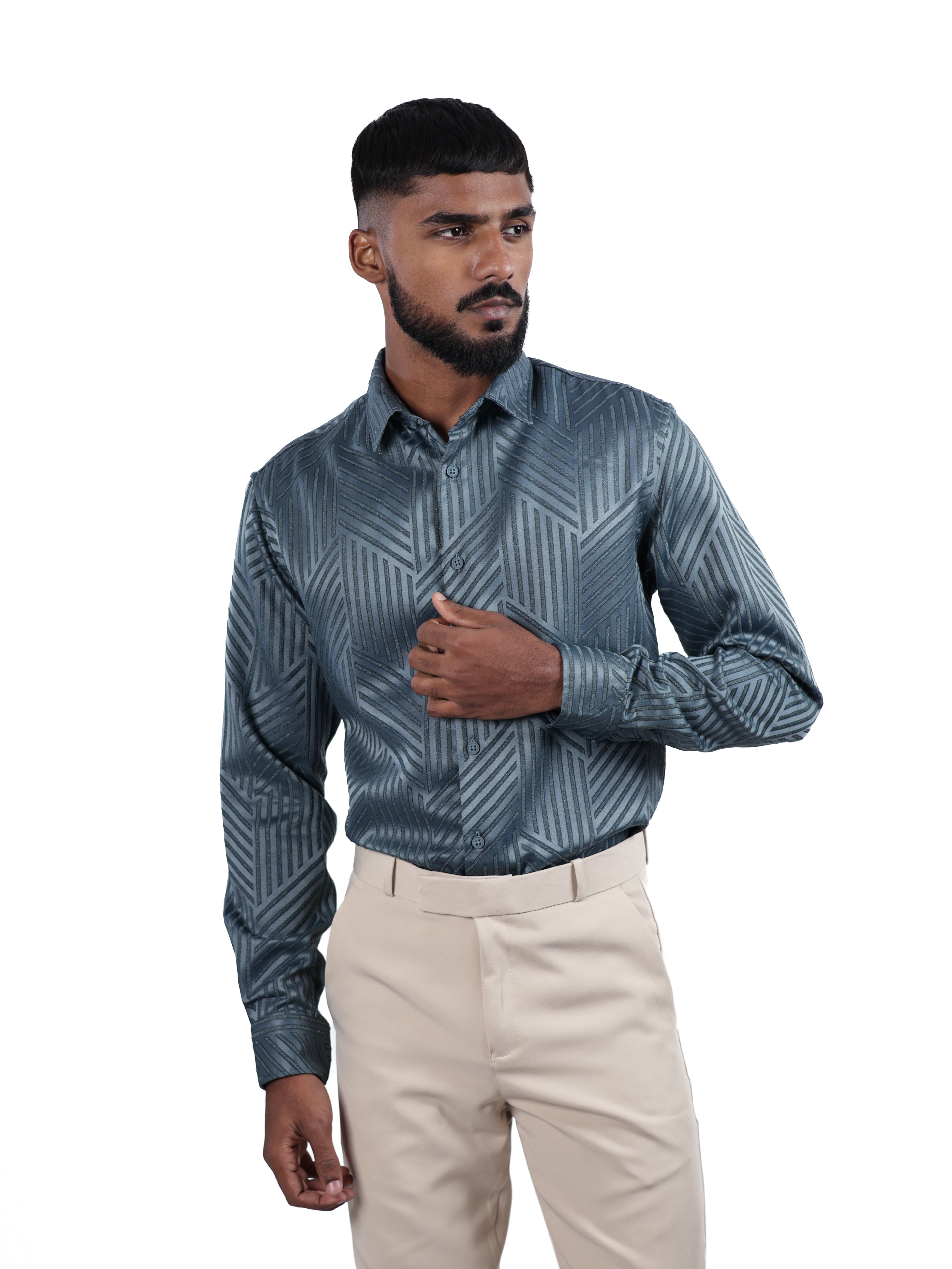 DESIGNER SHIRT STRIPES | BLUE