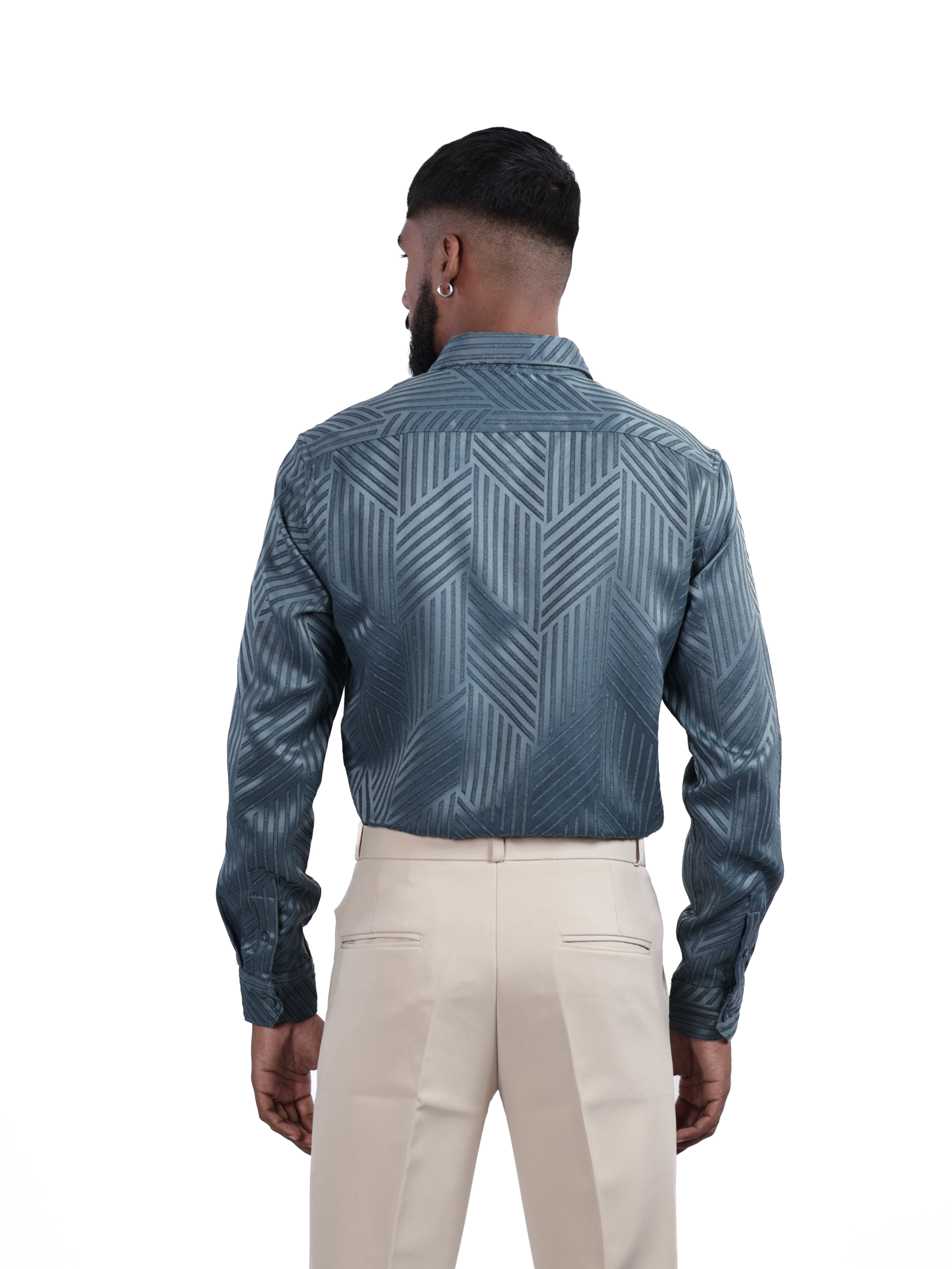 DESIGNER SHIRT STRIPES | BLUE