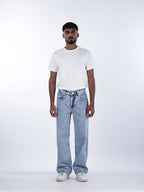 STRAIGHT FIT DENIMS | MID BLUE