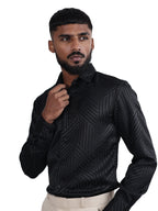 DESIGNER SHIRT STRIPES | BLACK