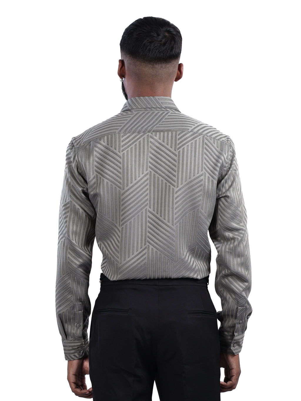 DESIGNER SHIRT STRIPES | GREY