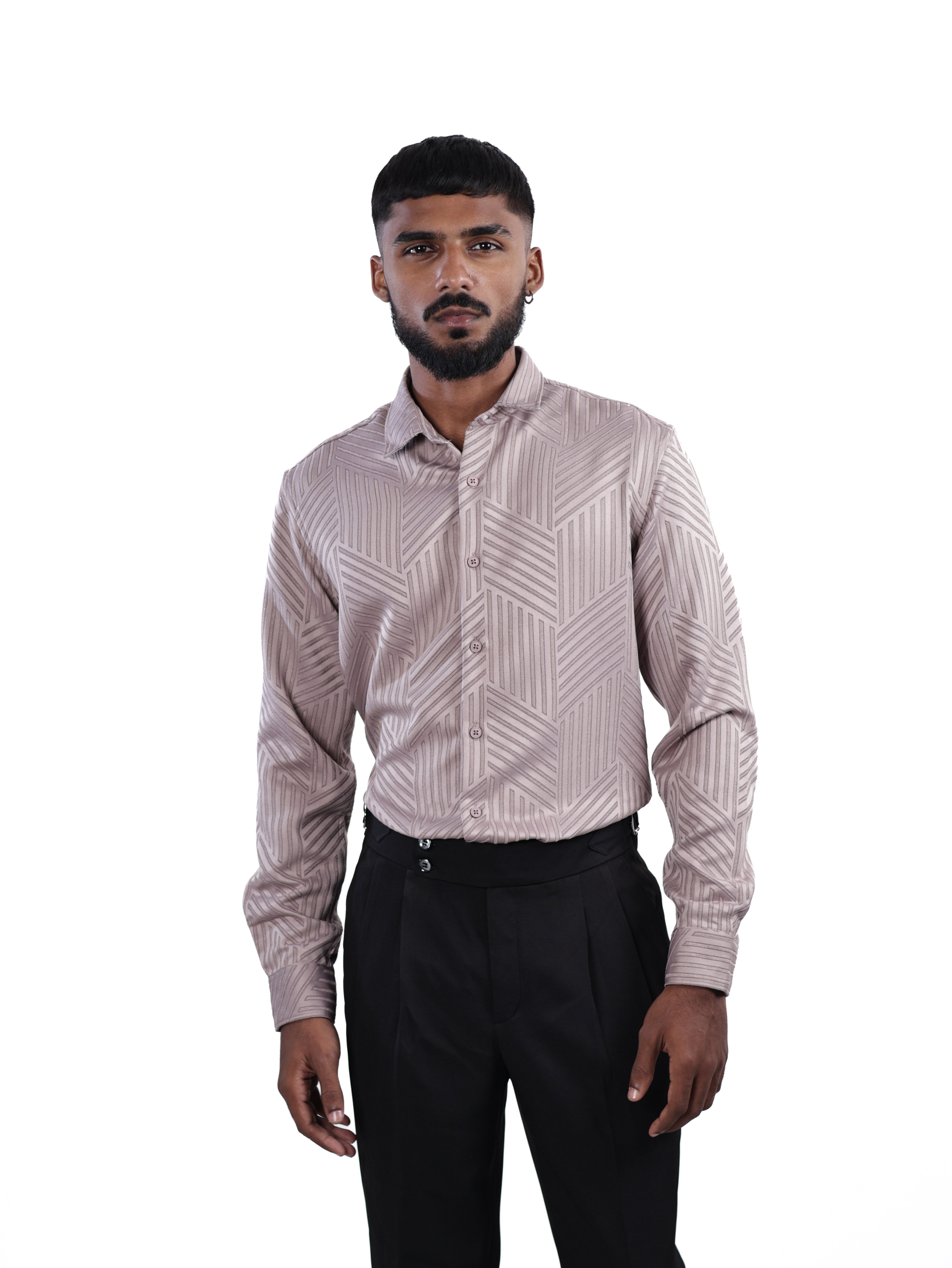 DESIGNER SHIRT STRIPES | BABY PINK