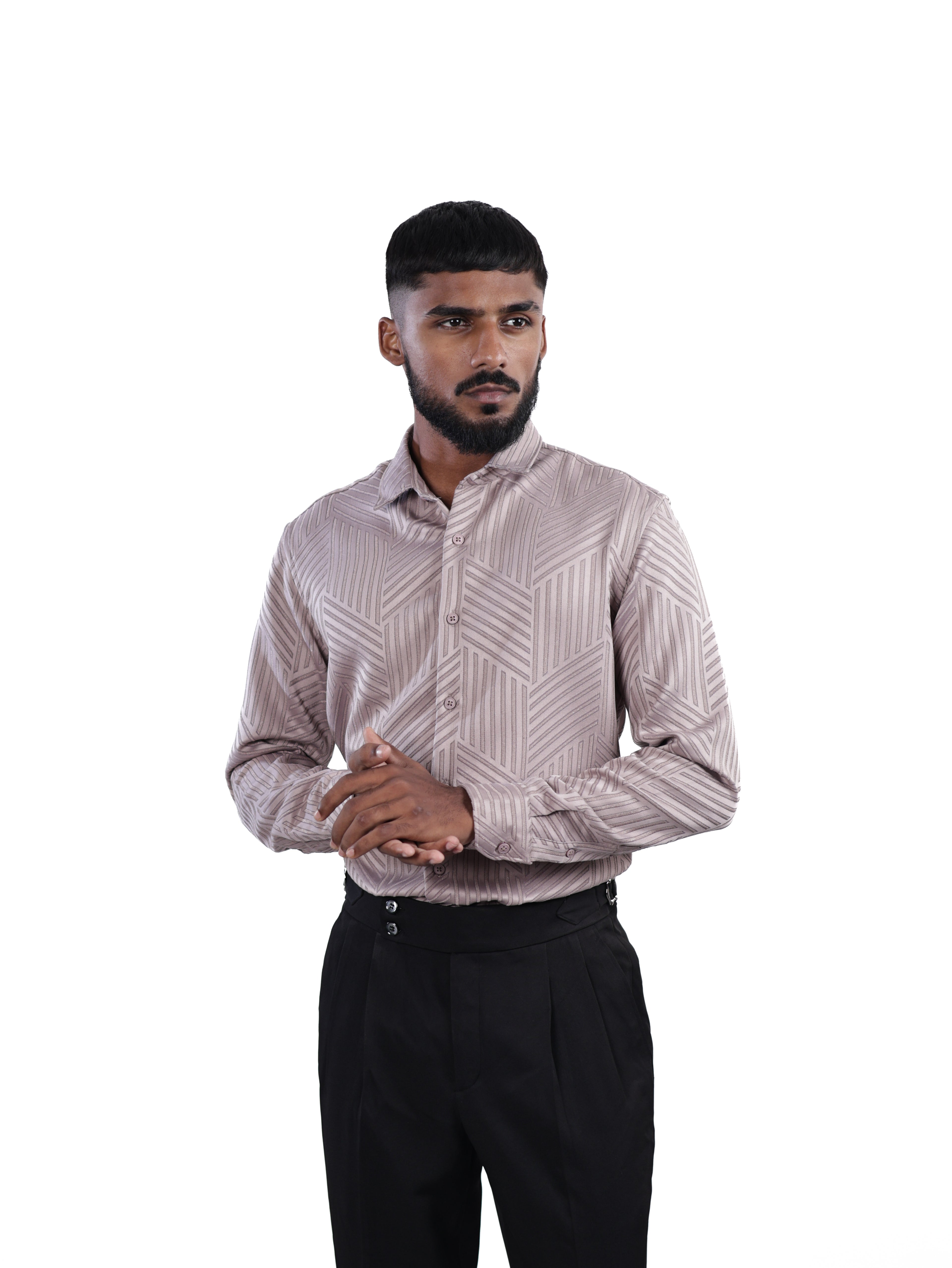 DESIGNER SHIRT STRIPES | BABY PINK