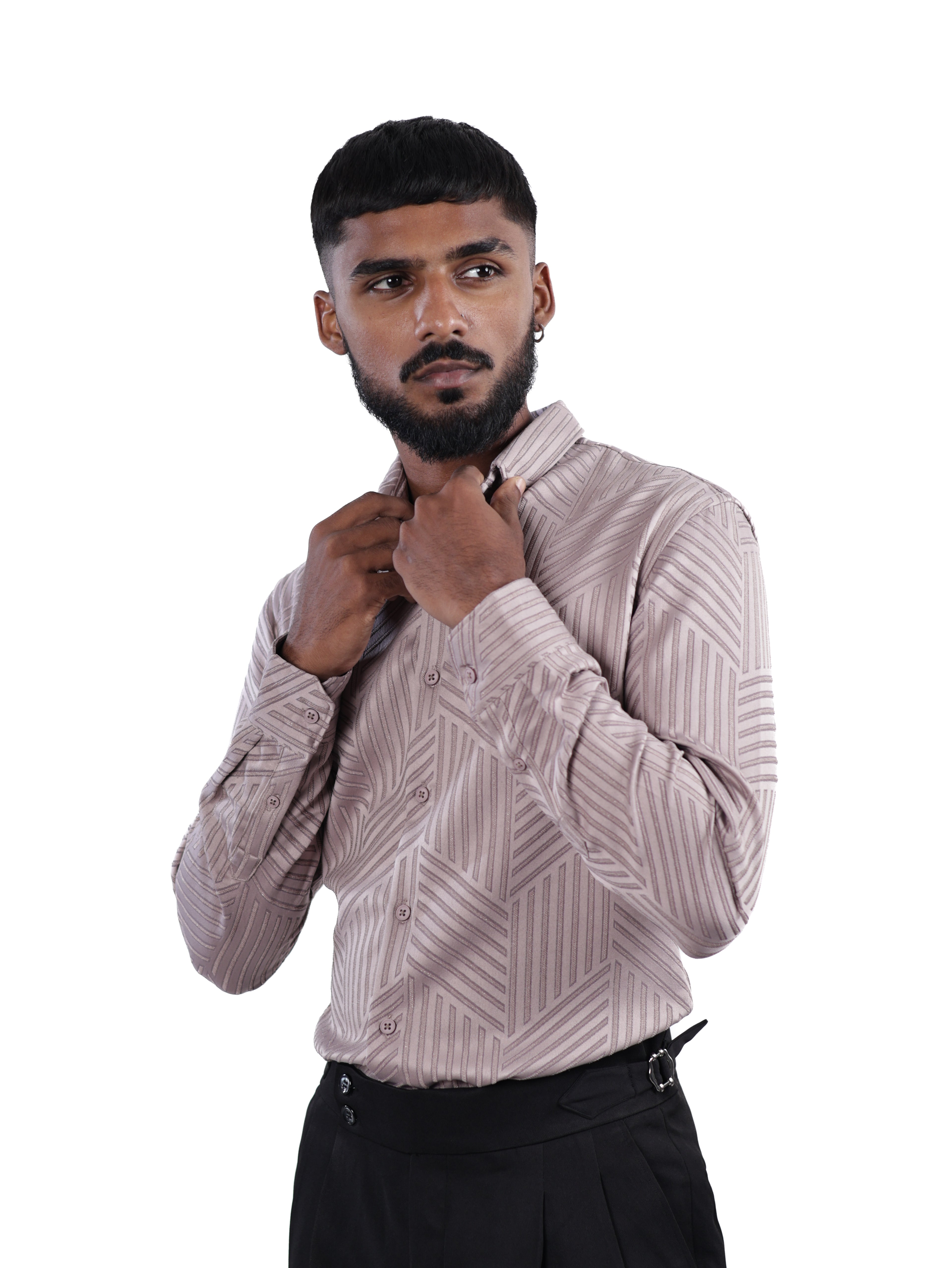 DESIGNER SHIRT STRIPES | BABY PINK