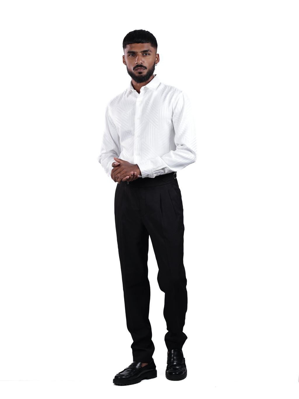 DESIGNER SHIRT STRIPES | WHITE