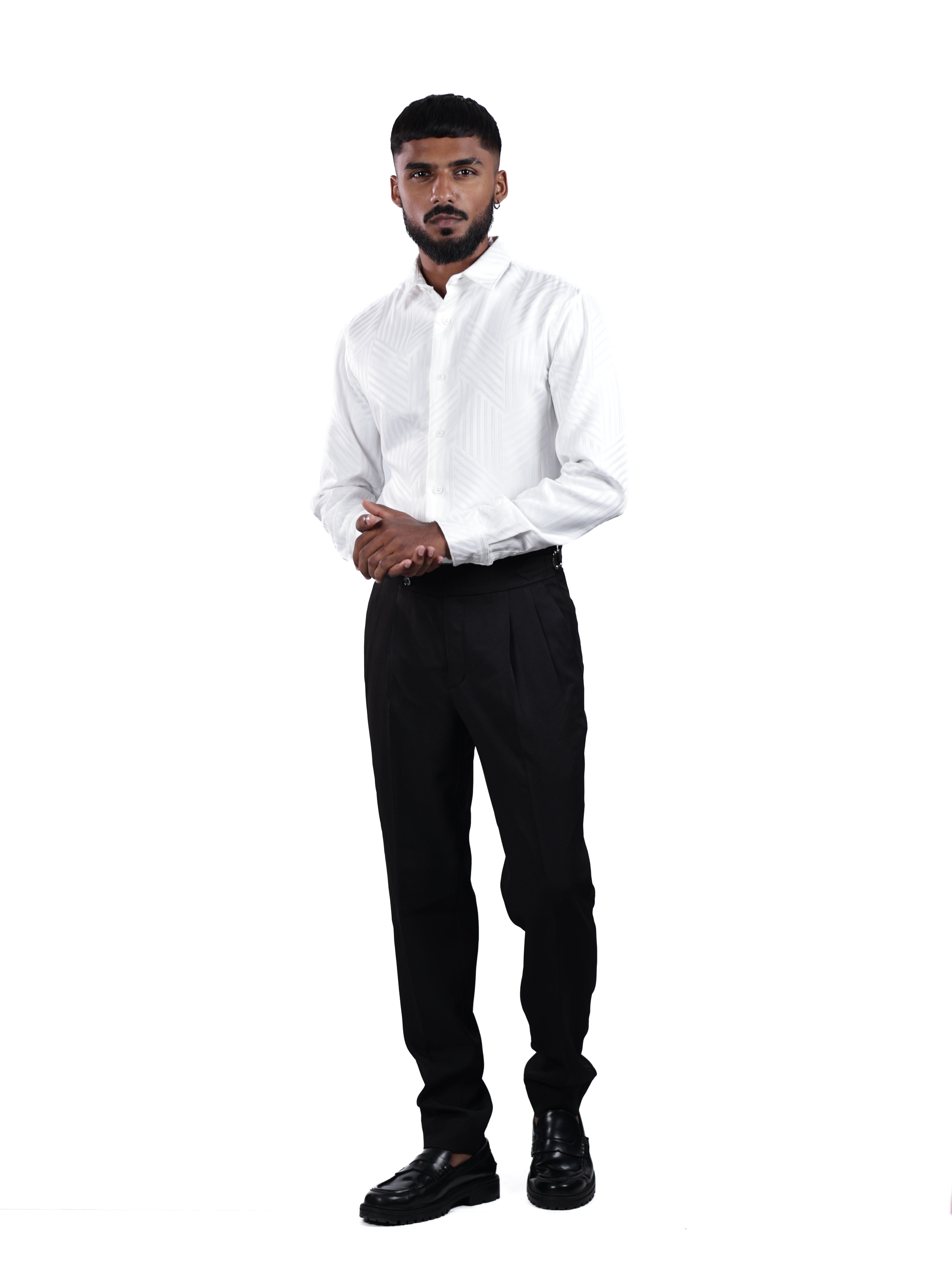 DESIGNER SHIRT STRIPES | WHITE