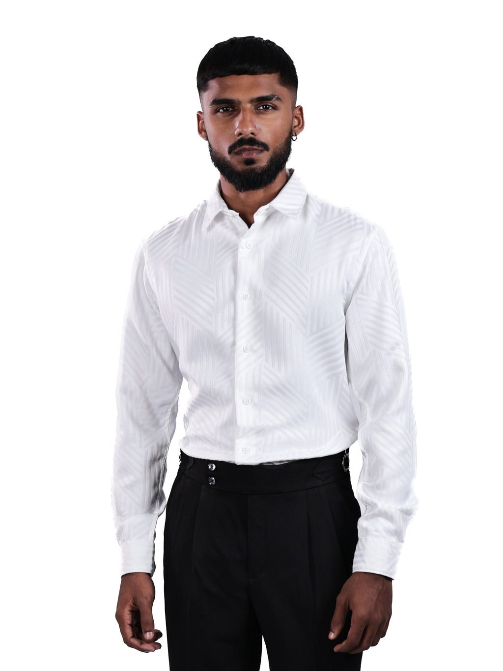 DESIGNER SHIRT STRIPES | WHITE