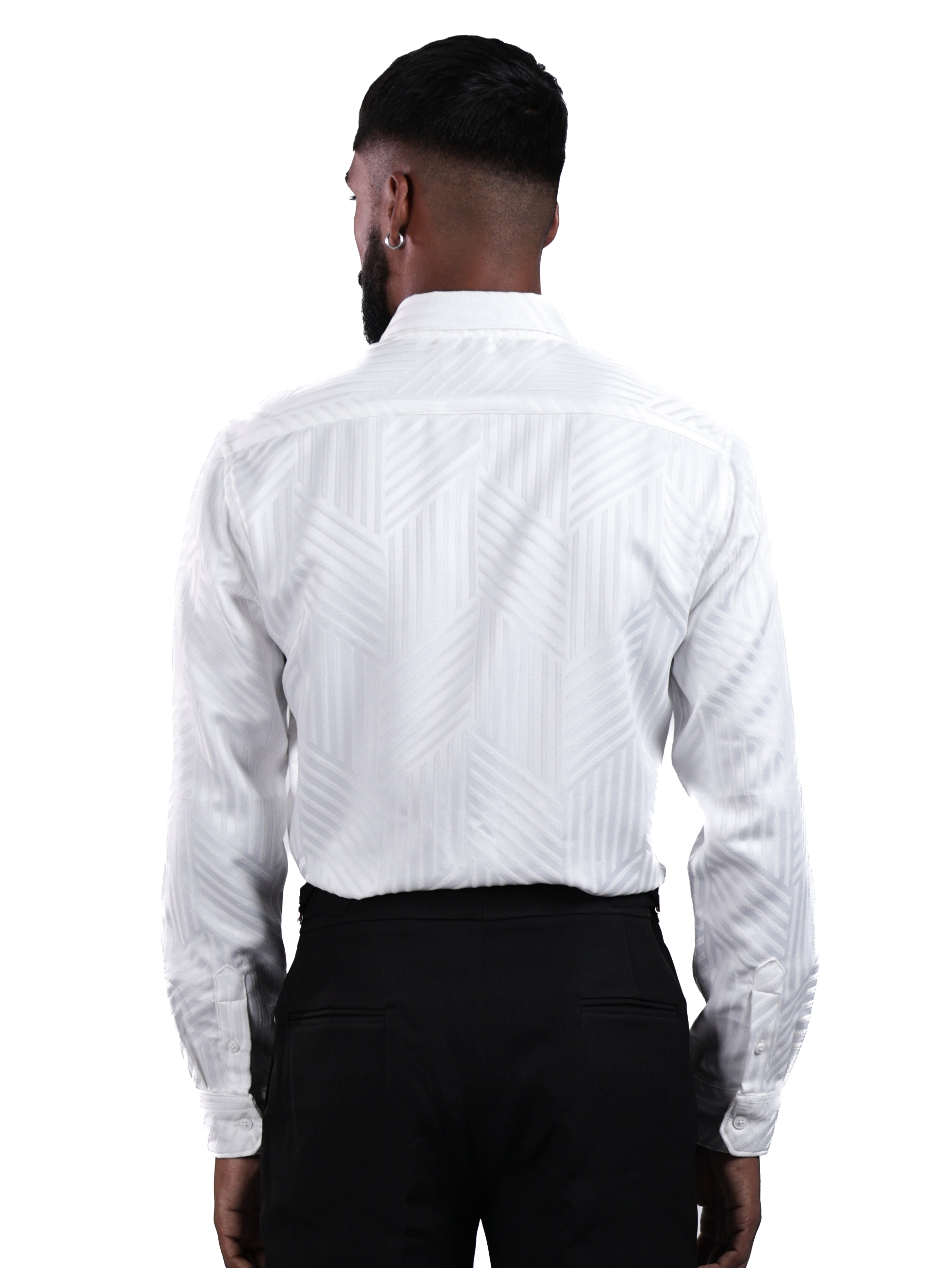 DESIGNER SHIRT STRIPES | WHITE