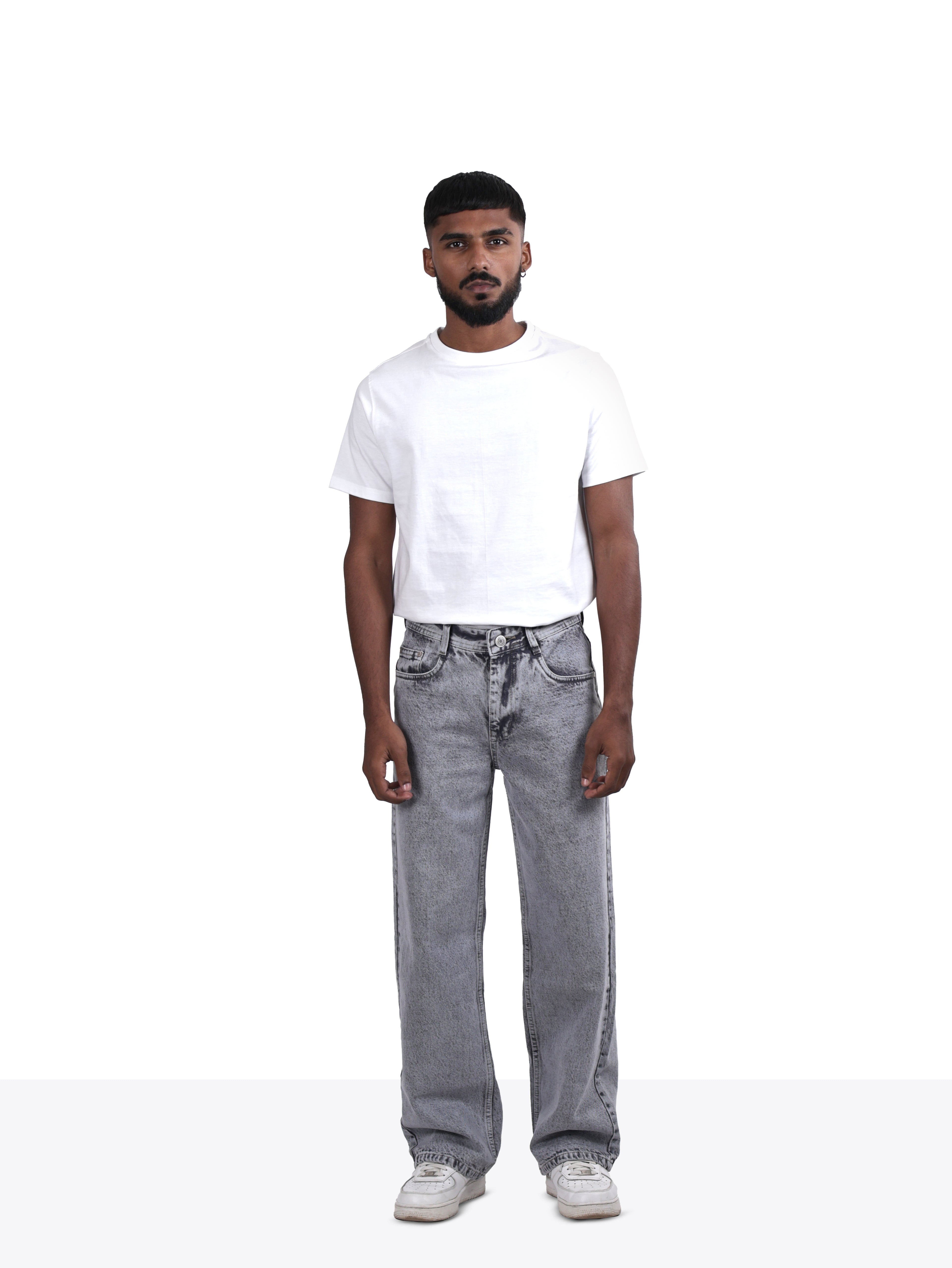 STRAIGHT FIT DENIMS | CHARCOAL GREY