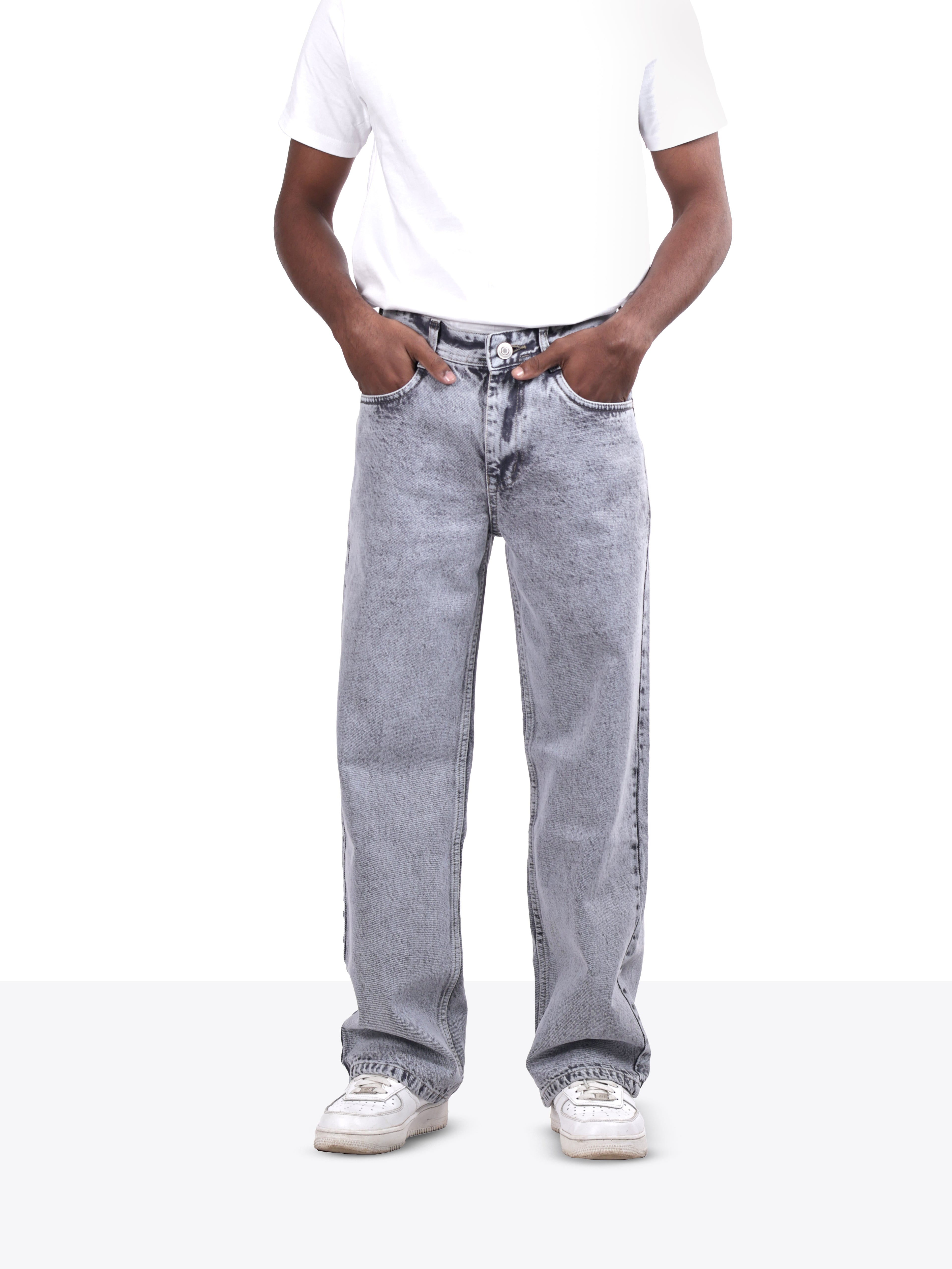 STRAIGHT FIT DENIMS | CHARCOAL GREY