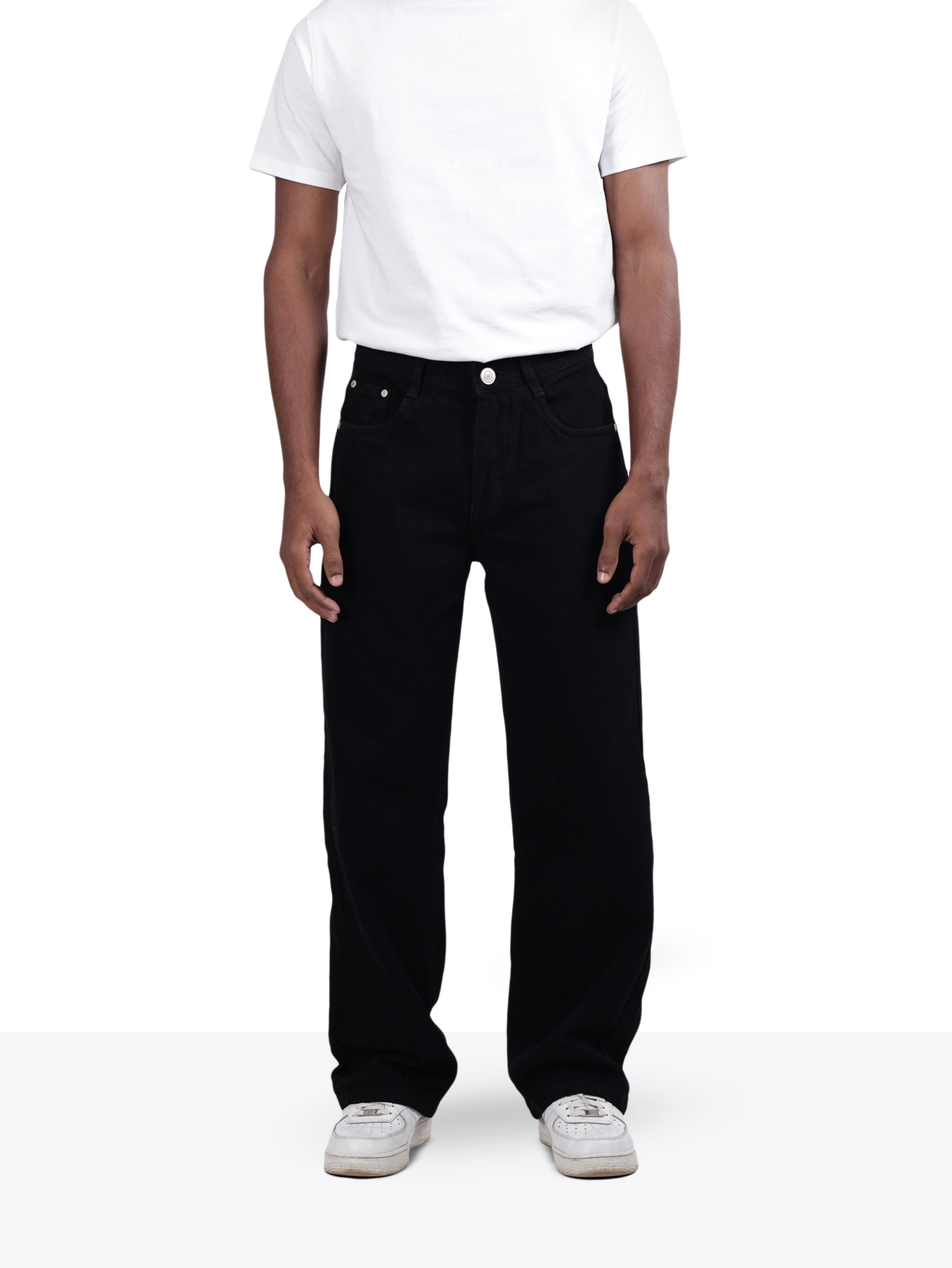 STRAIGHT FIT DENIMS | BLACK