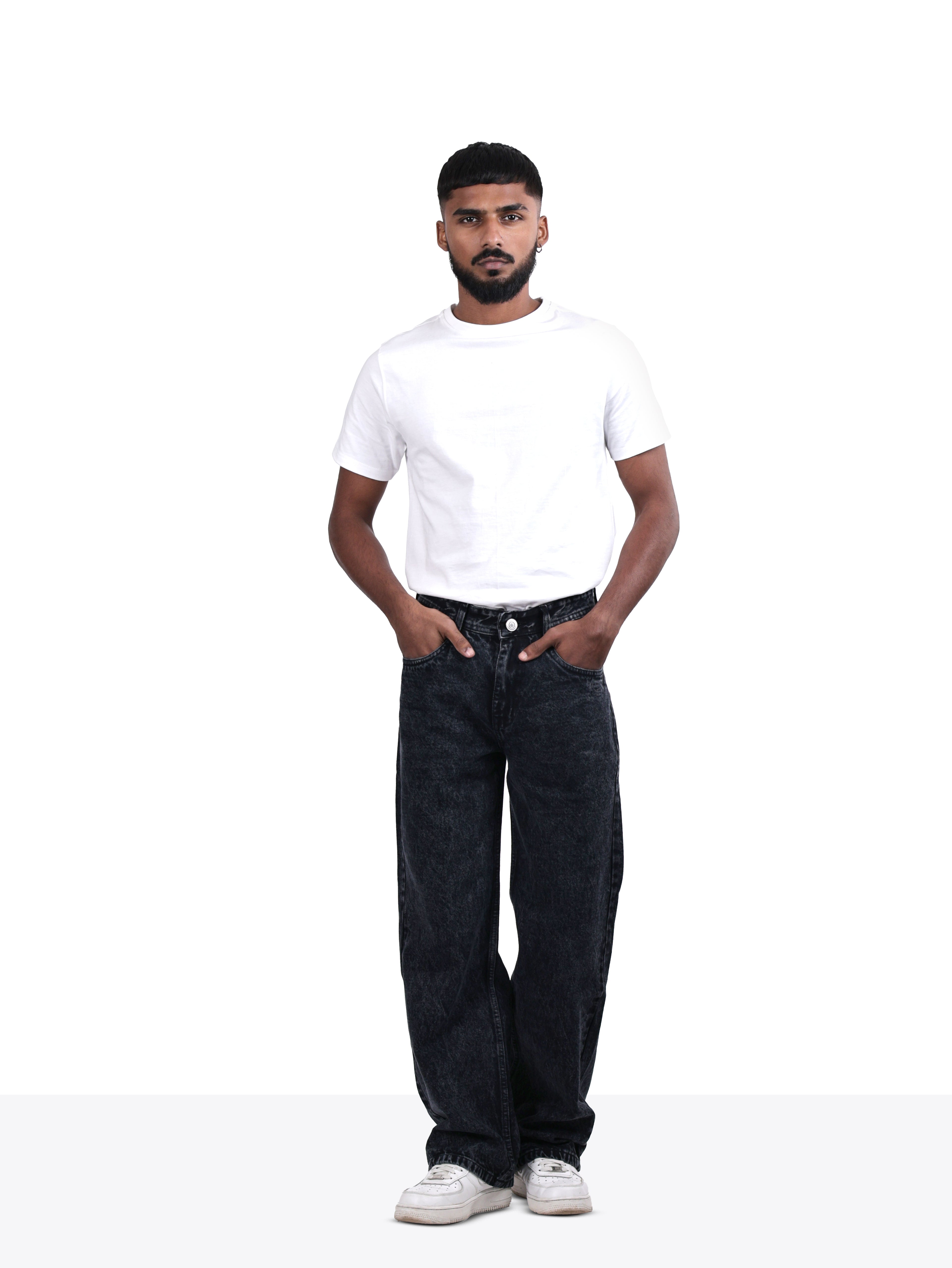 STRAIGHT FIT DENIMS | CHARCOAL