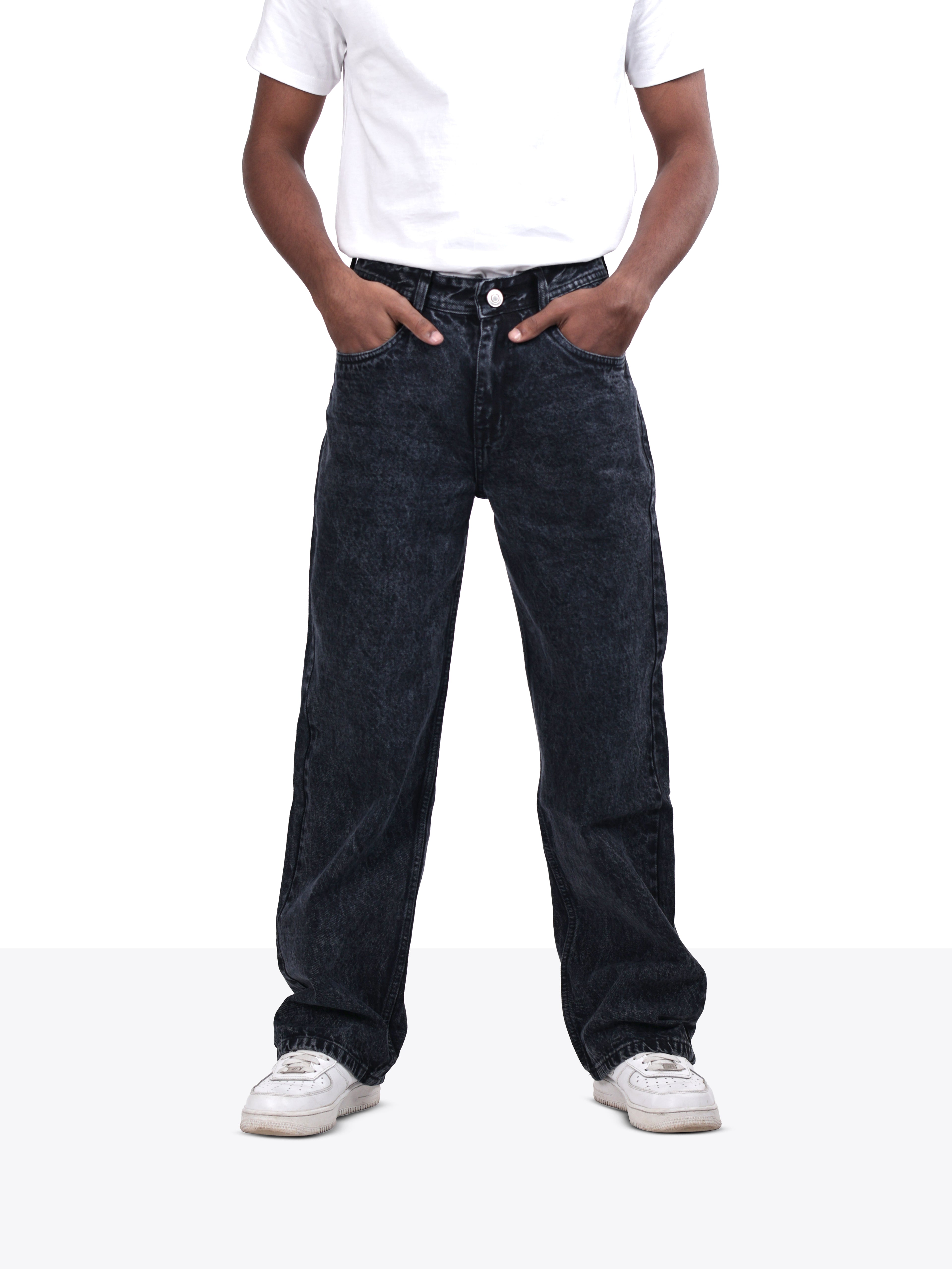STRAIGHT FIT DENIMS | CHARCOAL