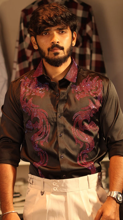 DRAGON DESIGNER SHIRT | BLACK