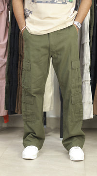 BAGGY COTTON CARGOS (GREEN)