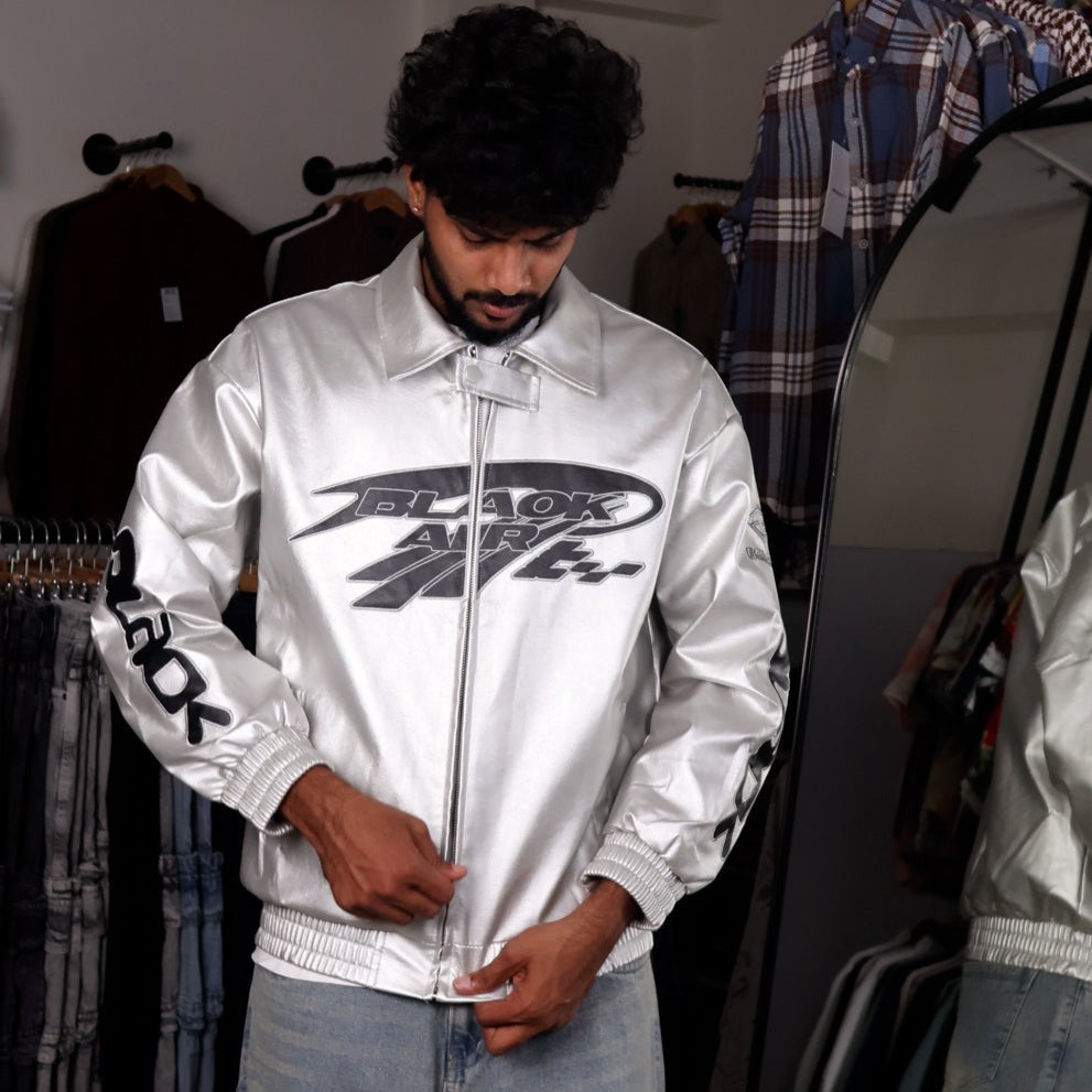 BLACK AIR JACKET | SILVER