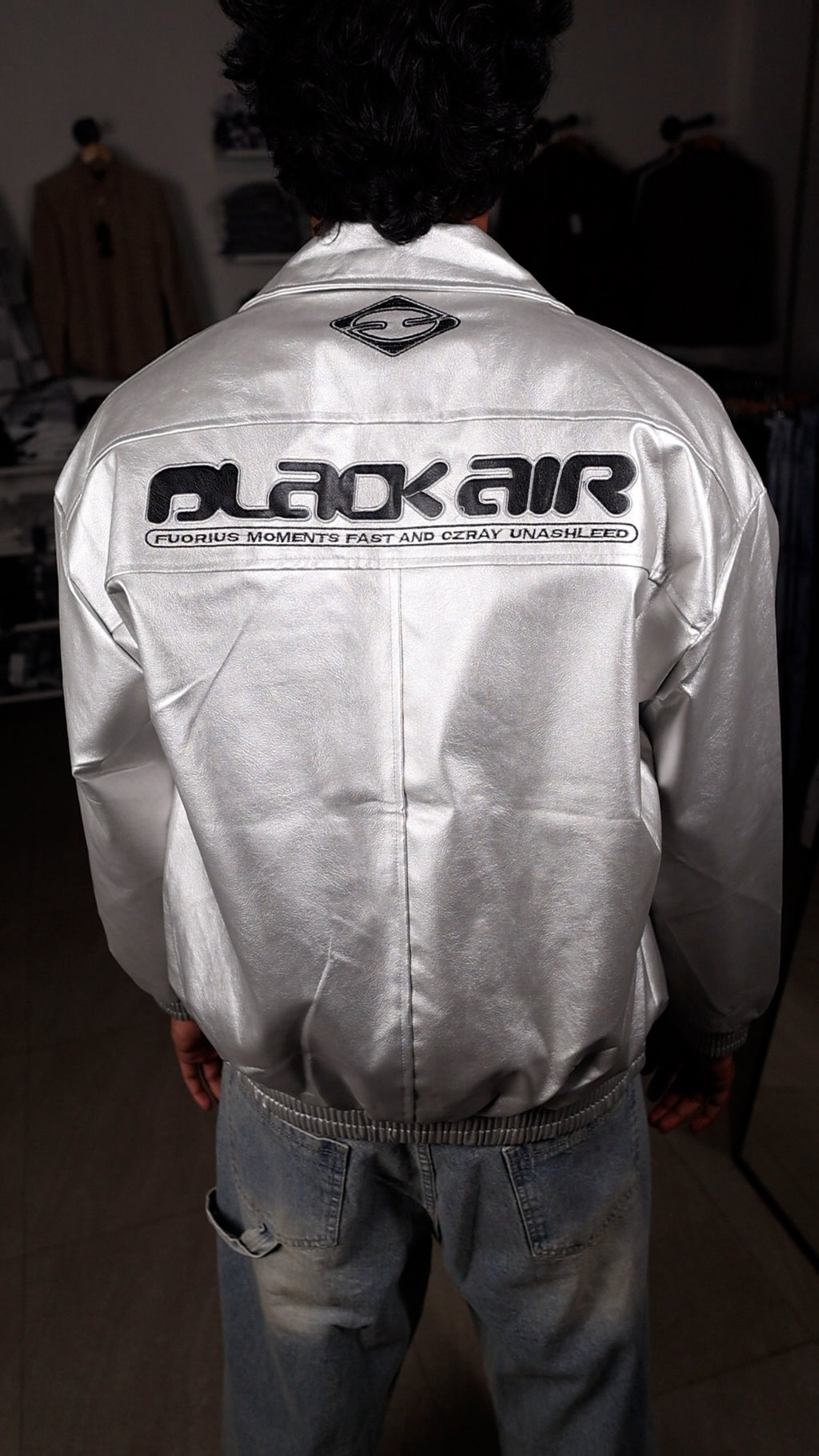 BLACK AIR JACKET | SILVER