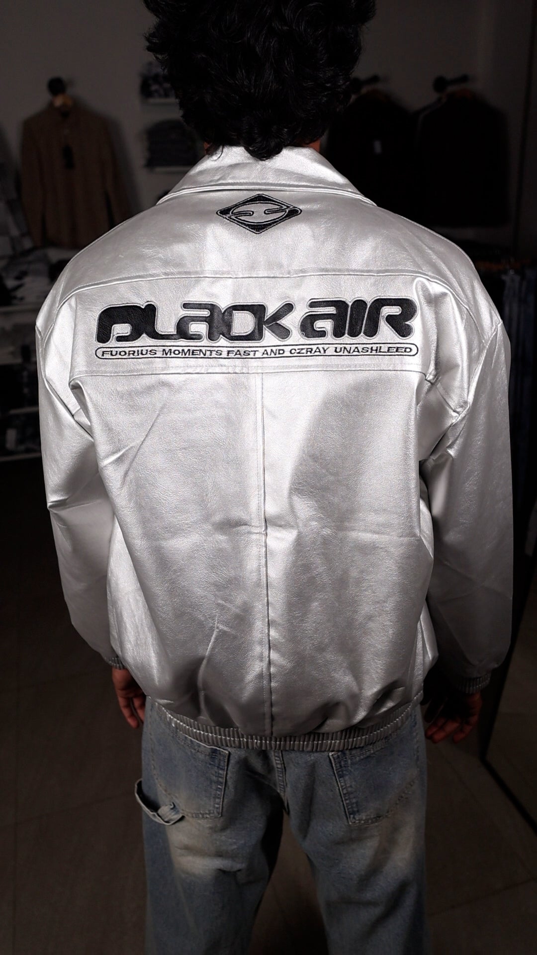BLACK AIR JACKET | SILVER